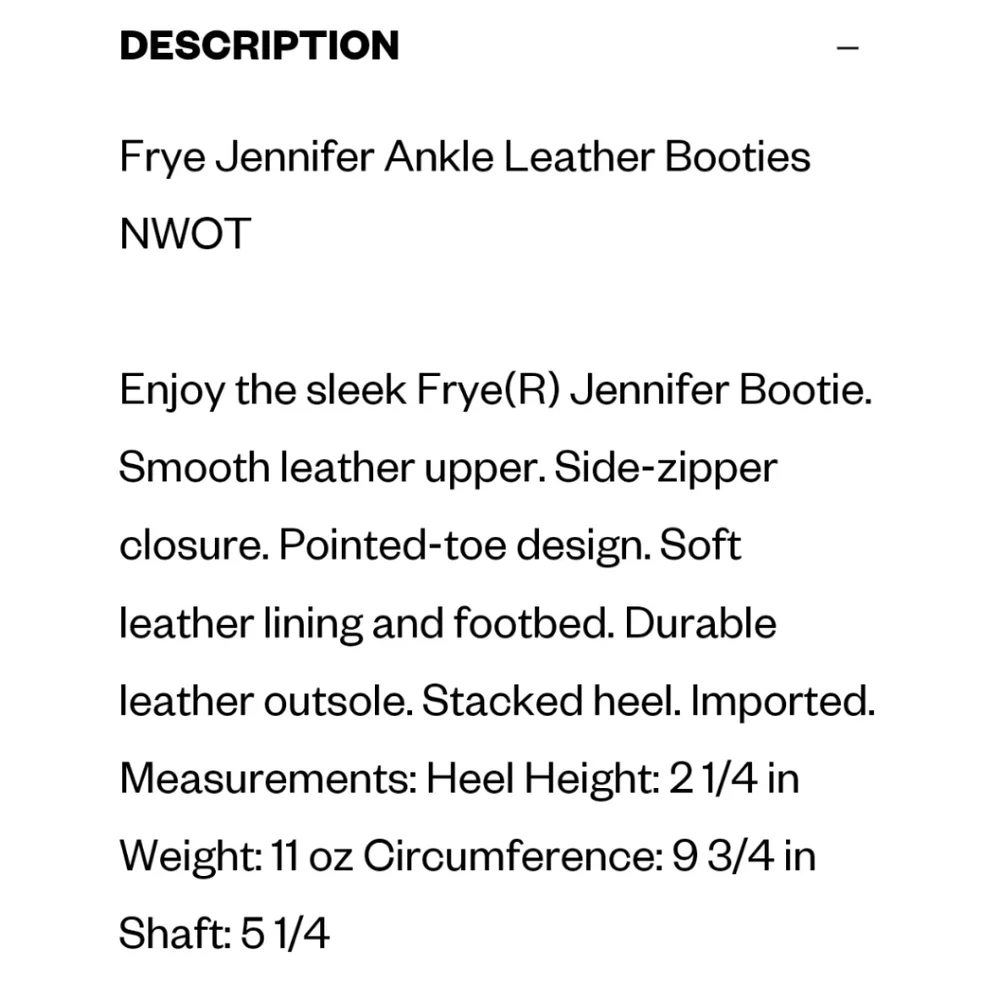 FRYE Jennifer Ankle Leather Booties